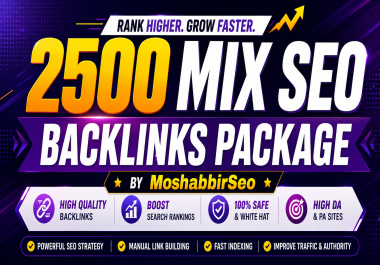Create 2500 Mix SEO Backlinks Package to Boost Website Rankings