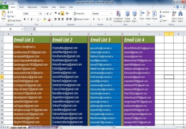 I will provide your targeted email list for your email marketing