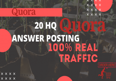 Get Niche Relevant Traffic to your link By 20 Quora Answer