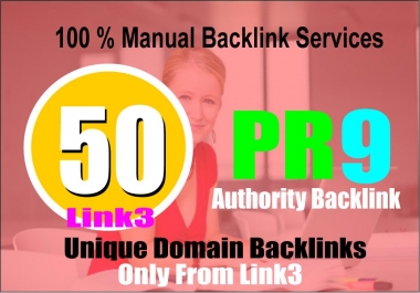 Manually Create 50 PR 9 Unique High Authority Backlinks