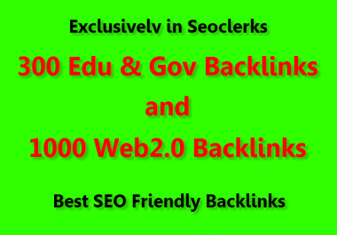 Provide 300 edu backlinks and 1000 web2 backlinks