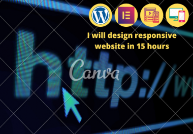 I will design a responsive website within one day
