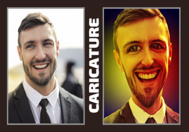 I will draw cartoon caricature portrait head shot avatar from photo