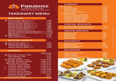 I will design restaurant food menu,  flyer,  poster for you