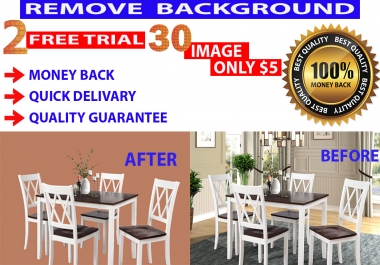 Remove Background of 5 Image within 3 Hours with Money-Back Satisfaction Guaranteed.