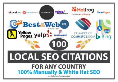 Manually Build Top 100 Local SEO Citations or Local Listing