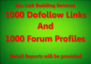 provide your diversified backlinks 1000 Do-Follow and 1000 Forum profile backlinks