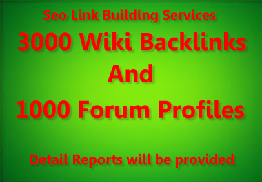 Provide diversify link building 3000 wiki and 1000 Forum profile backlinks