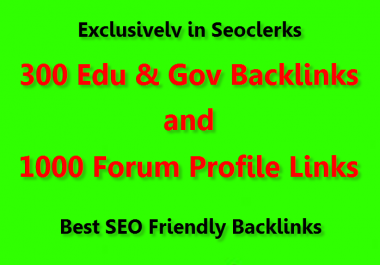 Diversified SEO Services - Get 300 Edu & Gov and 1000 Forum Profile backlinks