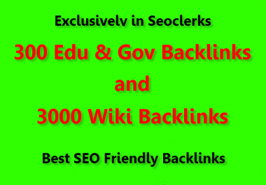 Diversified SEO Services - Get 300 Edu & Gov and 3000 Wiki Backlinks