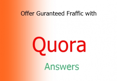 Offer 40 Quora answer for guaranteed targeted traffic