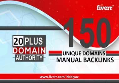150 Unique Domain Dofollow Backlinks High Authority with DA Plus