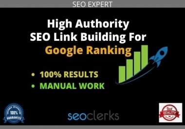 I will do SEO service with manual link building and authority backlinks
