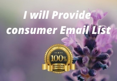 I will provide you 8 million active consumer email list FOR USA 2020