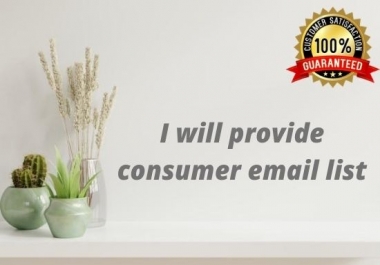 I will provide email list to consumer