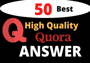 50 High Quality Niche Relevant backlinks Quora Answers