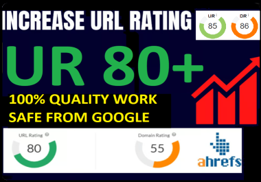 I will Increase Ahrefs UR URL 80+ of your website