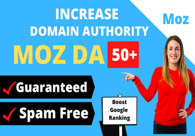 Increase your website Domain Authority DA 50+ Plus