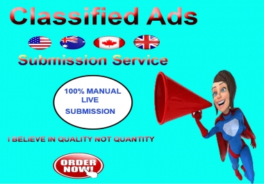 I will do Your Ad 100 Top High Authority Classified Ads Sites