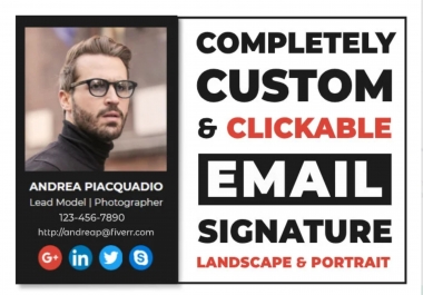 I will do professional clickable html email signature