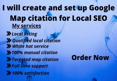 I will create 5000 and setup google map citation for local seo