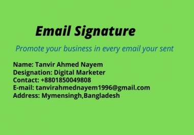 I will create HTML email signature