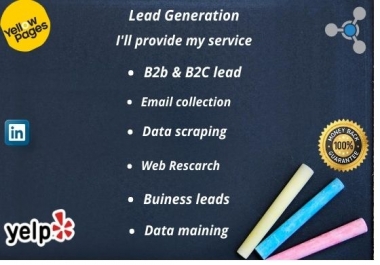 I'll provide you Lead generation, B2B leads, email collection, data mining, data scraping