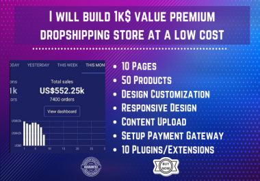 I can build premium dropshipping store at a low cost