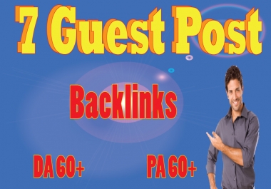 7 Guest Posts Backlinks On High DA Sites