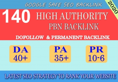 I will provide DA40+ PA30+ PR6+ 140 Web2.0 High Quality Backlink and 100 Dofollow and Permanent