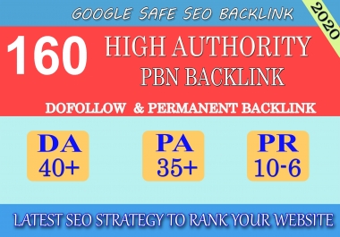 I will provide DA40+ PA30+ PR6+ 160 Web2.0 High Quality Backlink and 100 Dofollow and Permanent