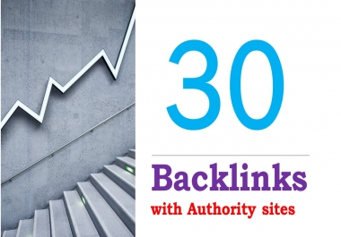 30 Backlinks on High DA PA sites
