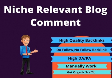 I will niche relevant blog comment backlink
