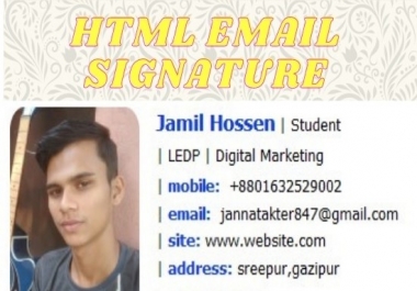 I will create professional clickable email signature in html