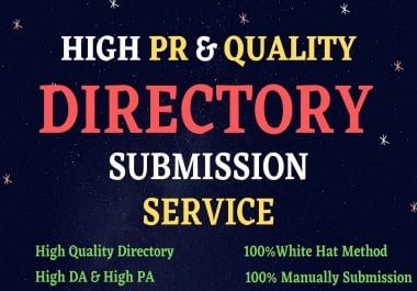 I Will Do 100 High PR Web Directory Submissions For SEO
