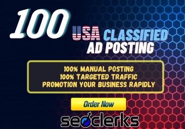 I will do USA classified ads posting on top rated sites