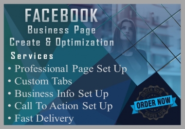 I Will Create,  Setup,  and Publish your Facebook Business Page