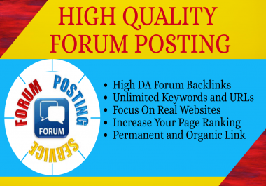 I Will Create 25 High Quality Forum Posting SEO Backlinks