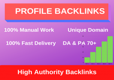 I will build 400 high domain authority SEO profile backlinks