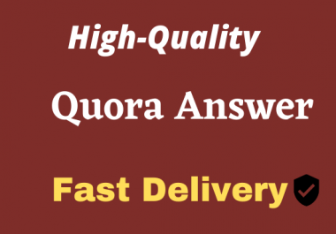 Organic 20 Quora Answer With Website Keyword & URL