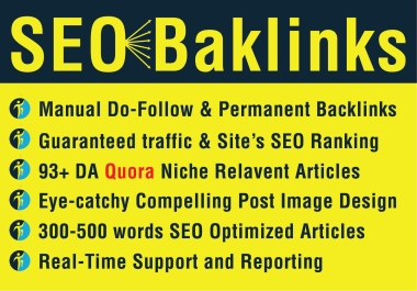 50 Quora Answers Backlinks with Guaranteed Traffic and Website's SEO Ranking