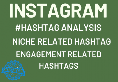 I will discover Killer hashtags for instagram twitter account growth