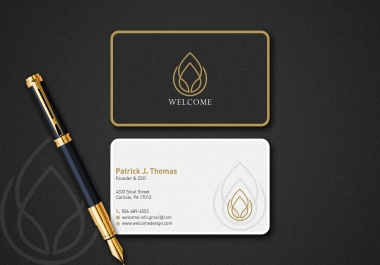 I will do minimalist business card design