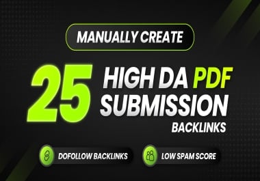 Buy 25 Manual PDF Submission Backlinks For Fast SEO