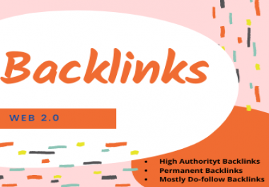 I am Offering 40 High Quality Web 2.0 Backlinks Services.