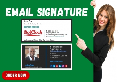 I will Design responsive HTML Email Signature