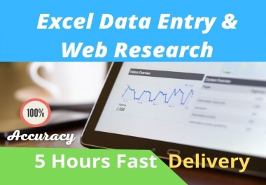 I will do Data Entry and Web Research for your Company or personal work