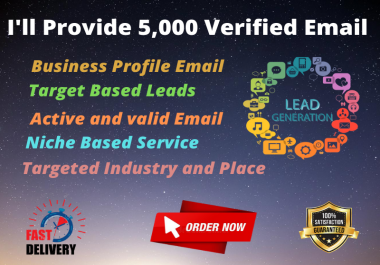I'll Provide Targeted verified 5,000 Email List