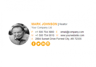 I will create clickable HTML email signature 2020