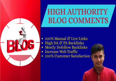 I will create 100 unique domain low obl blog comments with high da